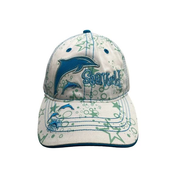 Seaworld parks and entertainment  Kid’s Strap back Adjustable dolphin hat Blue - Picture 1 of 7